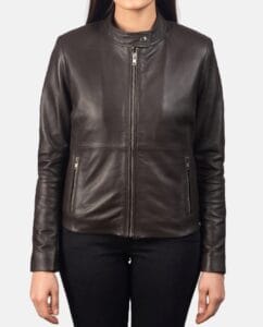 BrownLeather Biker Jacket Ledies Sale