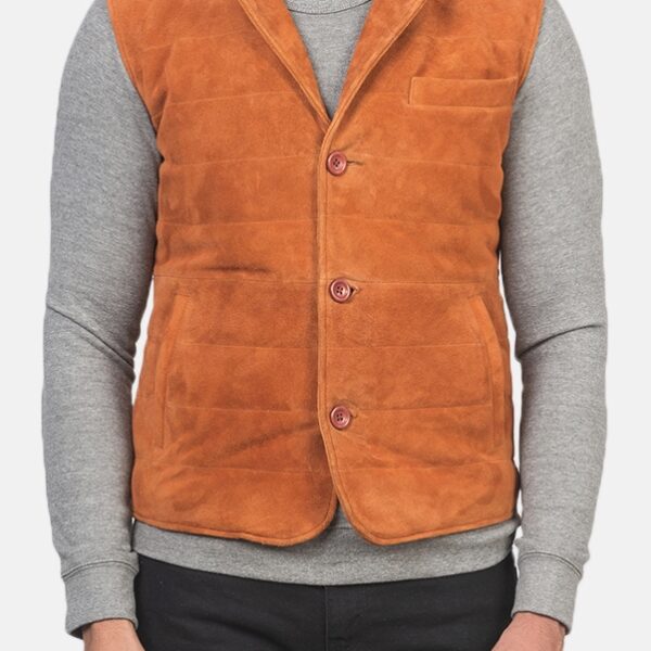 Brown Suede Vest for men