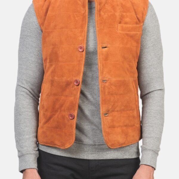 Brown Suede Vest for men
