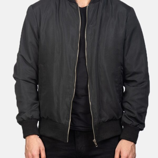Black Bomber Jacket for men