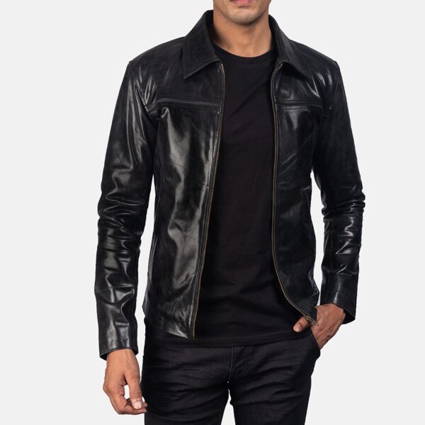 Premium Mystical Black Leather Jacket