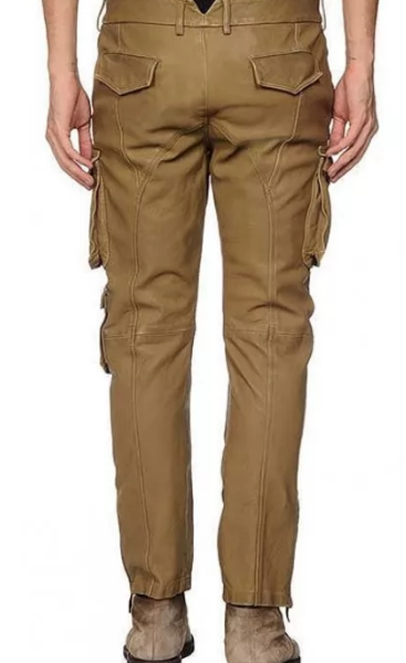Leather Cargo Pants for Men