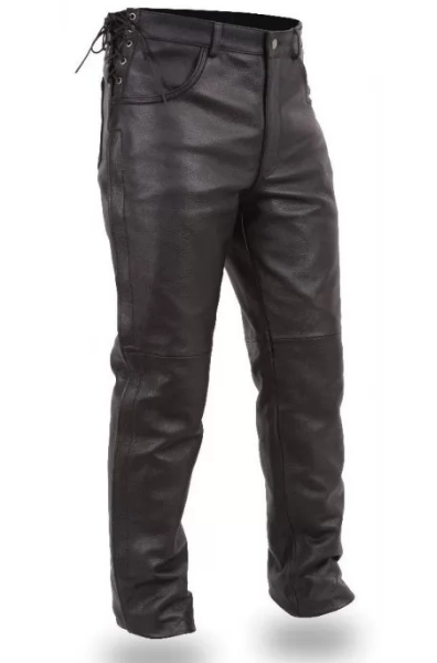 Black Leather Overpants Chaps for men