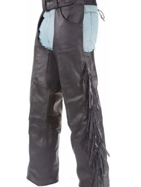 Leather Motorcycle Riding Chaps for Men