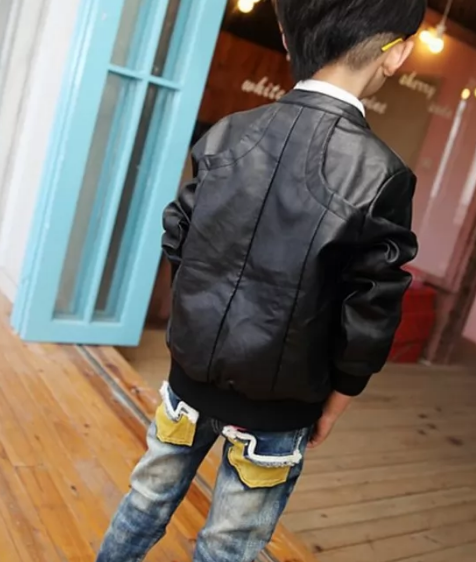 Black Leather Jacket for Boy