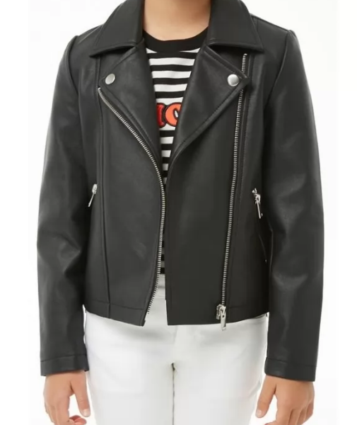 Black Leather Jacket for girl