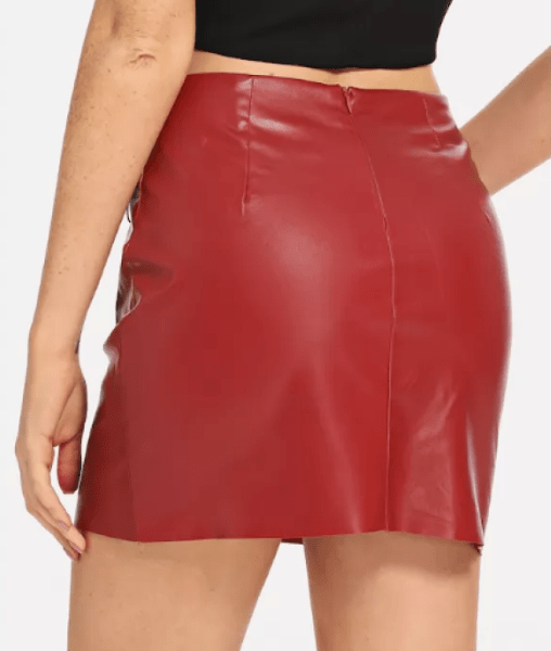 Red Leather Skirt for women