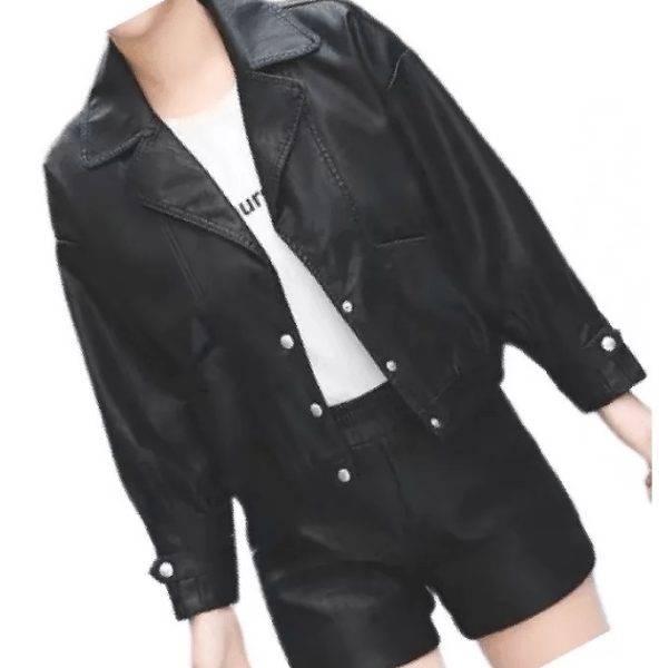 Black Leather Top for women